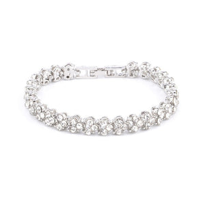 Exquisite Luxury Roman Crystal Bracelet For Women Wedding Gift Korean Rose Gold Silver Chain Bracelets Bangles Jewelry