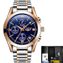 Charger l&#39;image dans la galerie, Watch men  Brand Luxury Fashion Quartz Sport Watches Men Full Steel Military Clock Waterproof Gold men&#39;s Watch Relogio Masculino