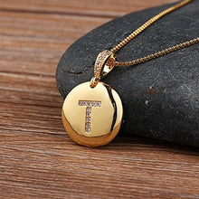 Charger l&#39;image dans la galerie, Top Quality Women Girls Initial Letter Necklace Gold 26 Letters Charm Necklaces Pendants Copper CZ Jewelry Personalized Necklace