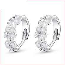 Charger l&#39;image dans la galerie, Luxury New 2019 Stud Earrings 925 Sterling Crystal Zircon Row Silver Huggie Earrings For Women Female Brincos oorbellen